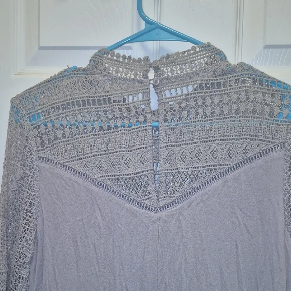 Free People Gray Lace Blouse - Picture 10 of 16